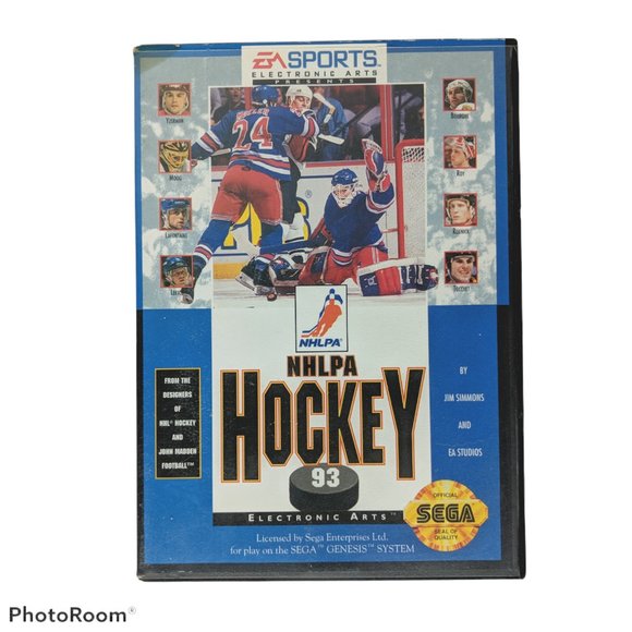 NHLPA Hockey 93 (Sega Genesis, 1992) Game Case
